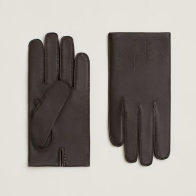 HERMES エルメス メンズ レザー グローブ 手袋 サイズ8 1/2